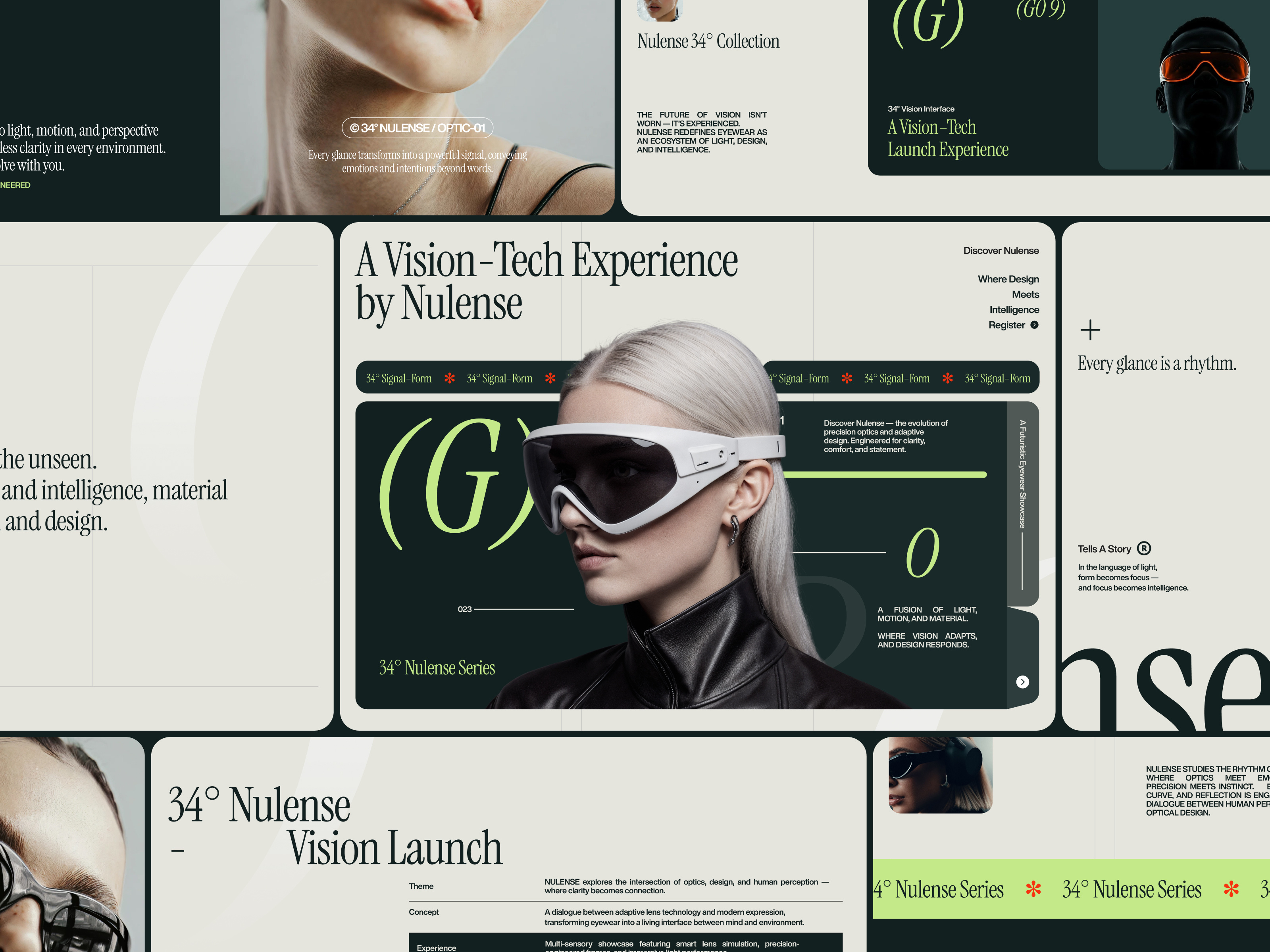Example of Nulense — Futuristic Eyewear Landing Page