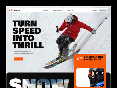 Frostski - Ski Coaching Sport Community coaching community company design elementor event framer landing member page ski snowboard sport ui webflow website wordpress