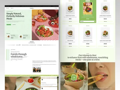 Freshone - Fresh Food Landingpage clean drink eat food food and baverage foodie fresh green grocery healthy home page landing page menu order website popular restaurant salad vektora website