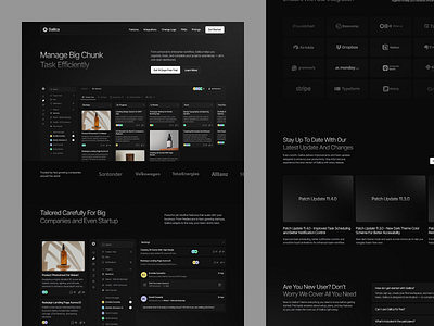 Gallica - Task Management Website dark mode landing page landing page design project management project management website saas saas landing page saas website task task management task management website ui ui design uiux uiux design ux web web design website website design
