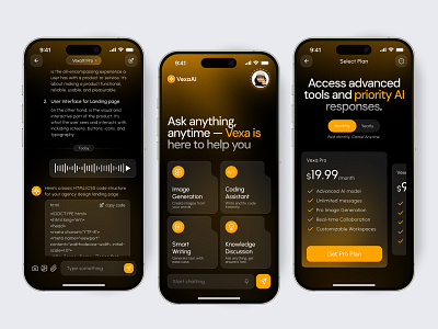 AI Chat Bot Mobile App ai artificial intelligence assistant automation chat bot chatting communication customer design gpt interaction support ui ui kit ux virtual