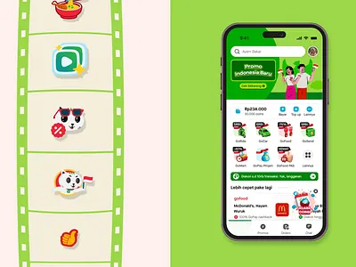 Gojek Doodle animation design doodle gojek gojek design illustration motion graphics ui ui design