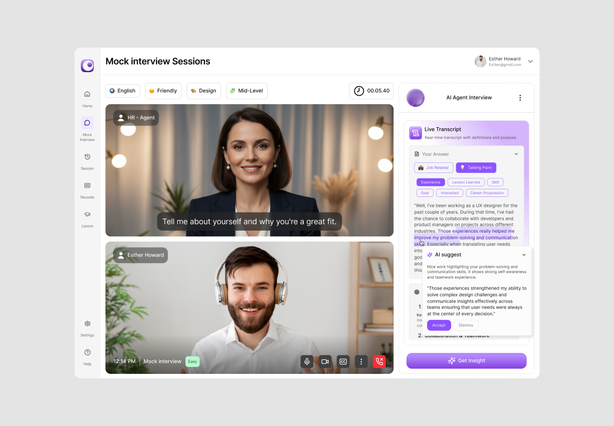Intevio – Build Confidence for Your Next Interview dashboard design dribbble figma graphic design interview app modern ui platform product design saas ui ui design ux design web design