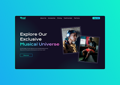 Museek Landing Page amunozasto colorfull design landing landing page music peru ui ui design uiux web design