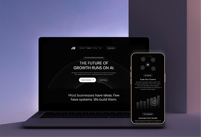 Monetize Studio — Website Design & Development business business landing page hero section landing page design macbook mobile mockup ui uiux web design