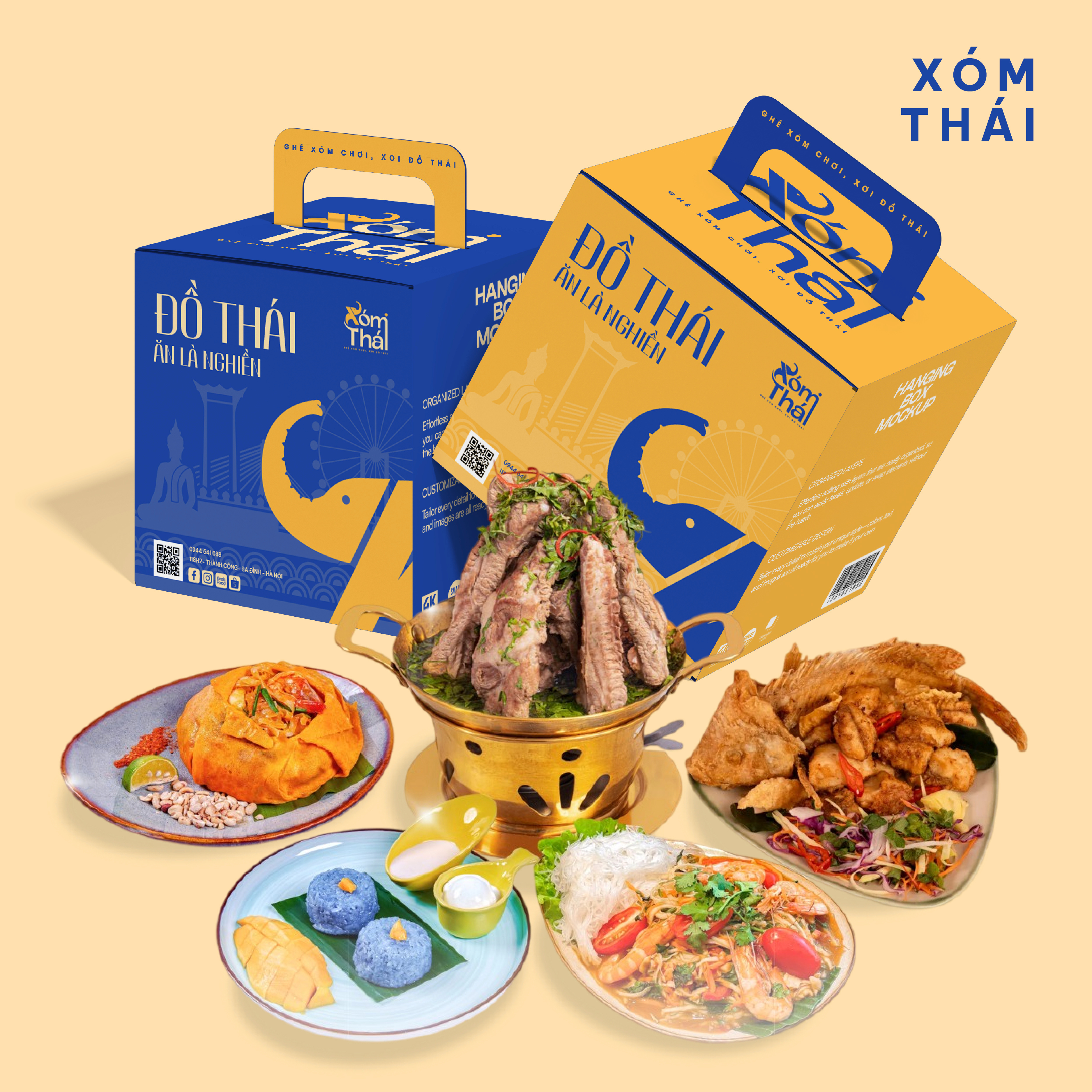 XÓM THÁI BRAND IDENTITY branding design graphic design illustration logo logo design vector