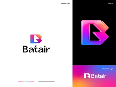 Batáir Brand Identity — 3D Glass Gradient Logo Exploration 3d logo abstract logo app icon branding creative direction dribbble showcase geometric logo glassmorphism identity design logo design modern logo purple logo radient logo rand concept startup branding tech branding visual identity