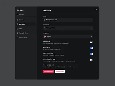 Account Settings CRM Dashboard account account settings admin black and white customer relationship management dasboard design landing page management product design property management real estate settings technology ui uiux website