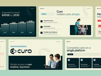 Healthcare Pitch Deck Design b2b branding clean layout corporate deck design design graphic design healthcare design healthtech landing page logo medical startup pitch deck design presentation saas presentation sales deck ui uiux design web design website design