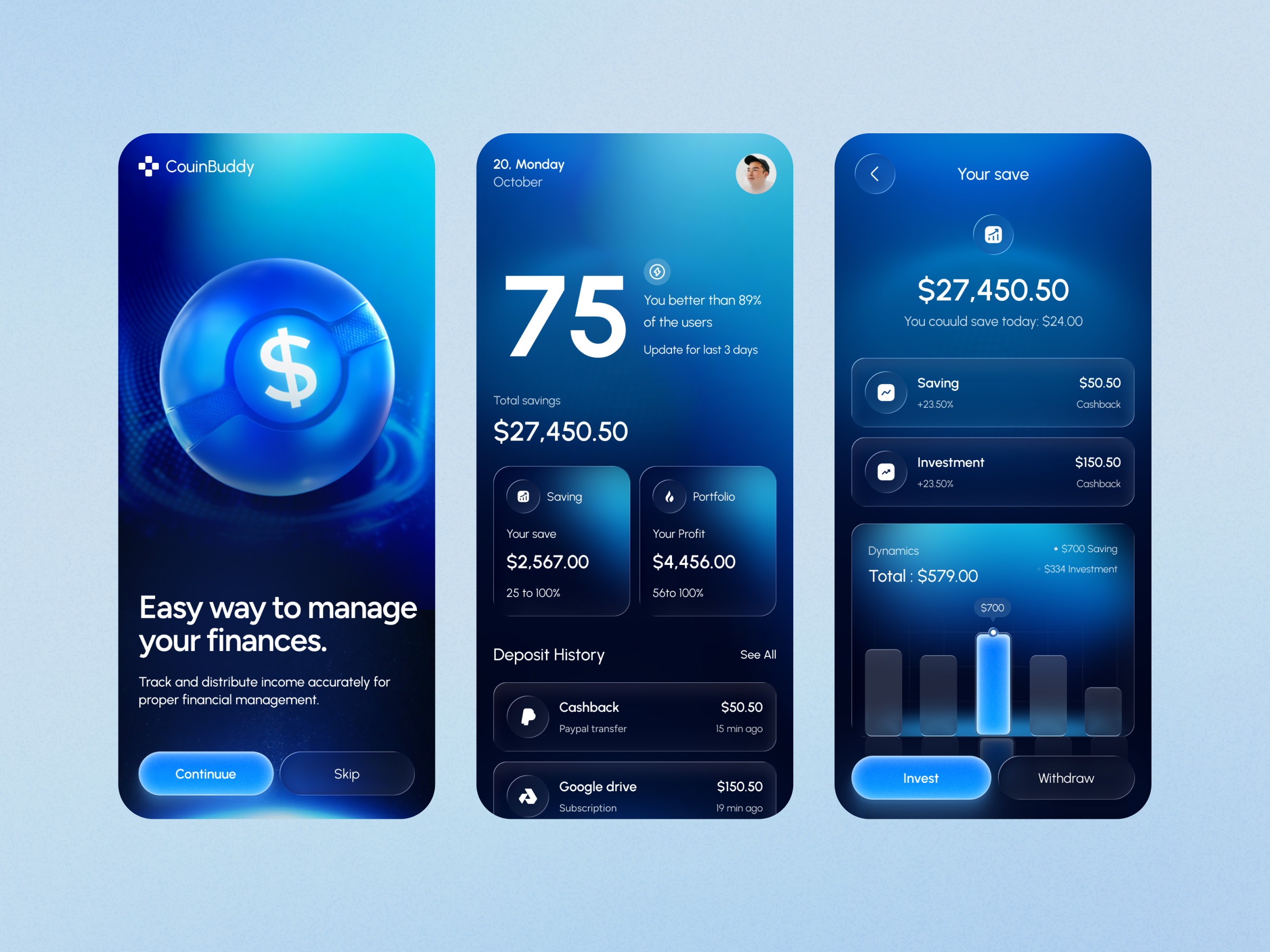 Finance Management Mobile App Design app concept app design banking app creative tech crypto app design finance app finance design financial app fintech mobile app design mobile ui neo banking personal finance product design ui uiux user interface wallet