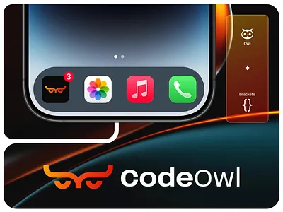 Owl with Coding Web Development Logo. coding logo branding tech branding