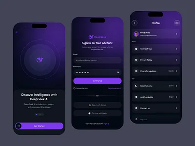 Login Page - Ai Mobile App login login form login page mobile mobile app mobile app design onboarding register sign in sign up splash screen ui