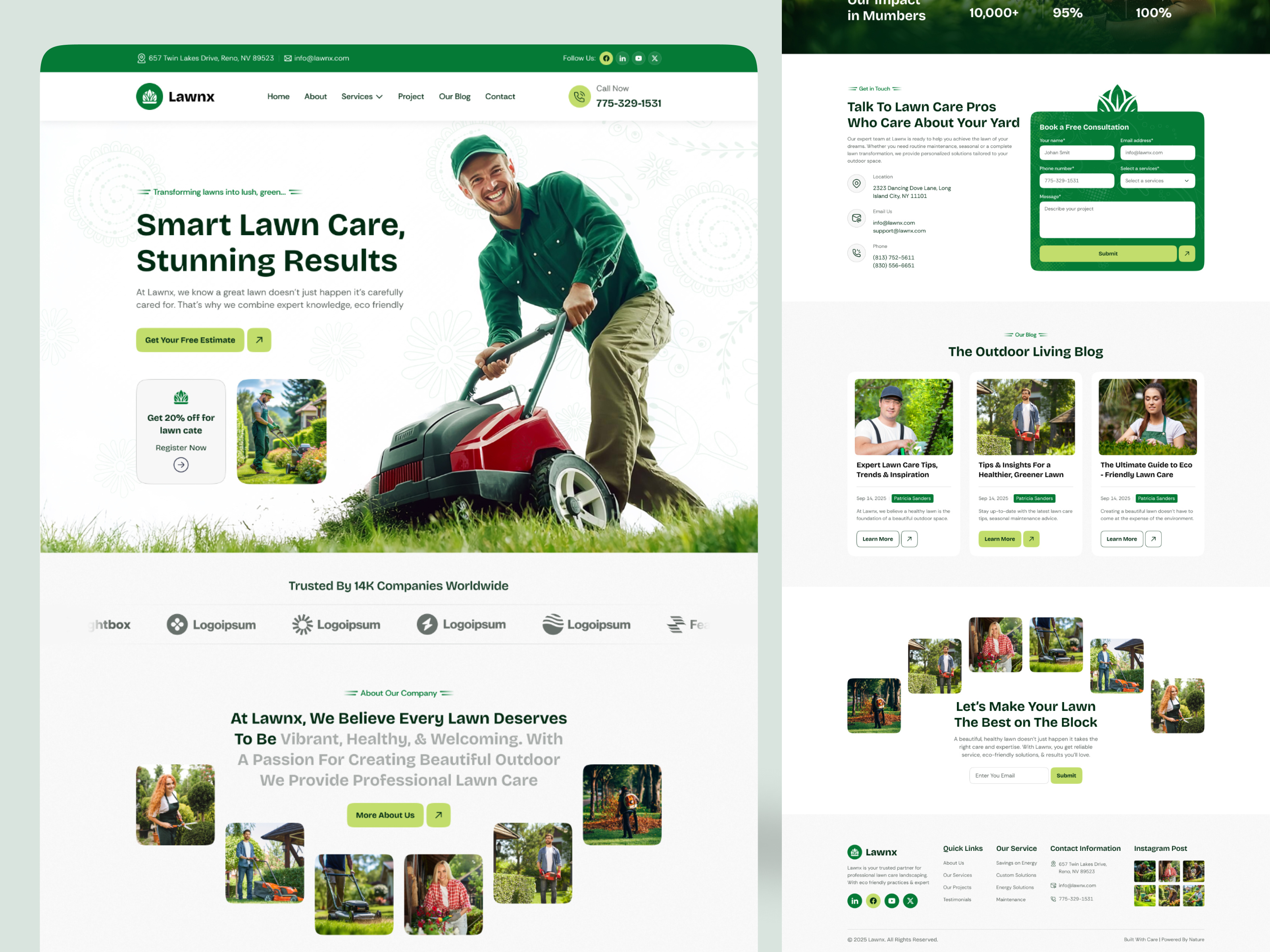 Example of Landscaping & Lawn Care Business Website Design