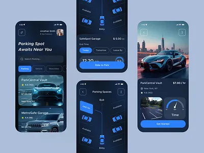 Modern Parking App Design booking car app car parking app car parking app design carparking carparking app find parking mobile app mobile app design parking parking app parking area parking mobile app parking services product design space parking spot