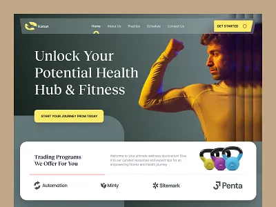 Health & Fitness Website clean fitnesswebsite healthdesign healthtech landing page landingpagedesign lifestyledesign minimaldesign modernui productdesign uidesign uiuxdesign userexperience uxdesigner web design webdesign wellnessplatform