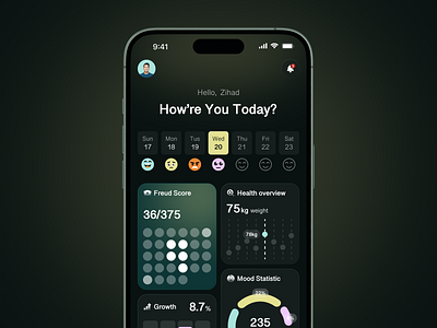 Health Tracker – Wellness App app app design branding calorie clean clinic data doctor fitness health healthcare ios medical medicine mobile app mobile app design mobile design mobile ui tracker ux