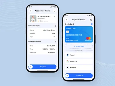Doctor Appointment App UI – Smart Healthcare Experience application ui appoinment book doctor online design doctor app doctor booking app dribbble design health app hospital app ios app medical booking app medical dashboard medical ui mobile app i mobile ui modern app ui online appoinment ui ux