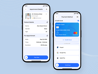 Doctor Appointment App UI – Smart Healthcare Experience application ui appoinment book doctor online design doctor app doctor booking app dribbble design health app hospital app ios app medical booking app medical dashboard medical ui mobile app i mobile ui modern app ui online appoinment ui ux