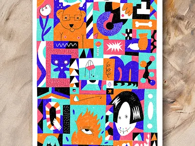 Nonsense abstract blesnoc contemporary cristian digital drawing illustration inspiration modern painting
