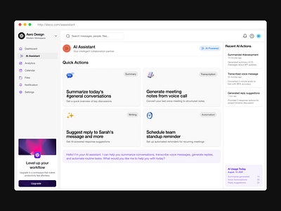 Sleco — AI Assistant aiassistant aidashboard appointment clean ui clinico concept dashboard healthcare healthcare ehr healthtech medical sass sassuiux ui uiux web app