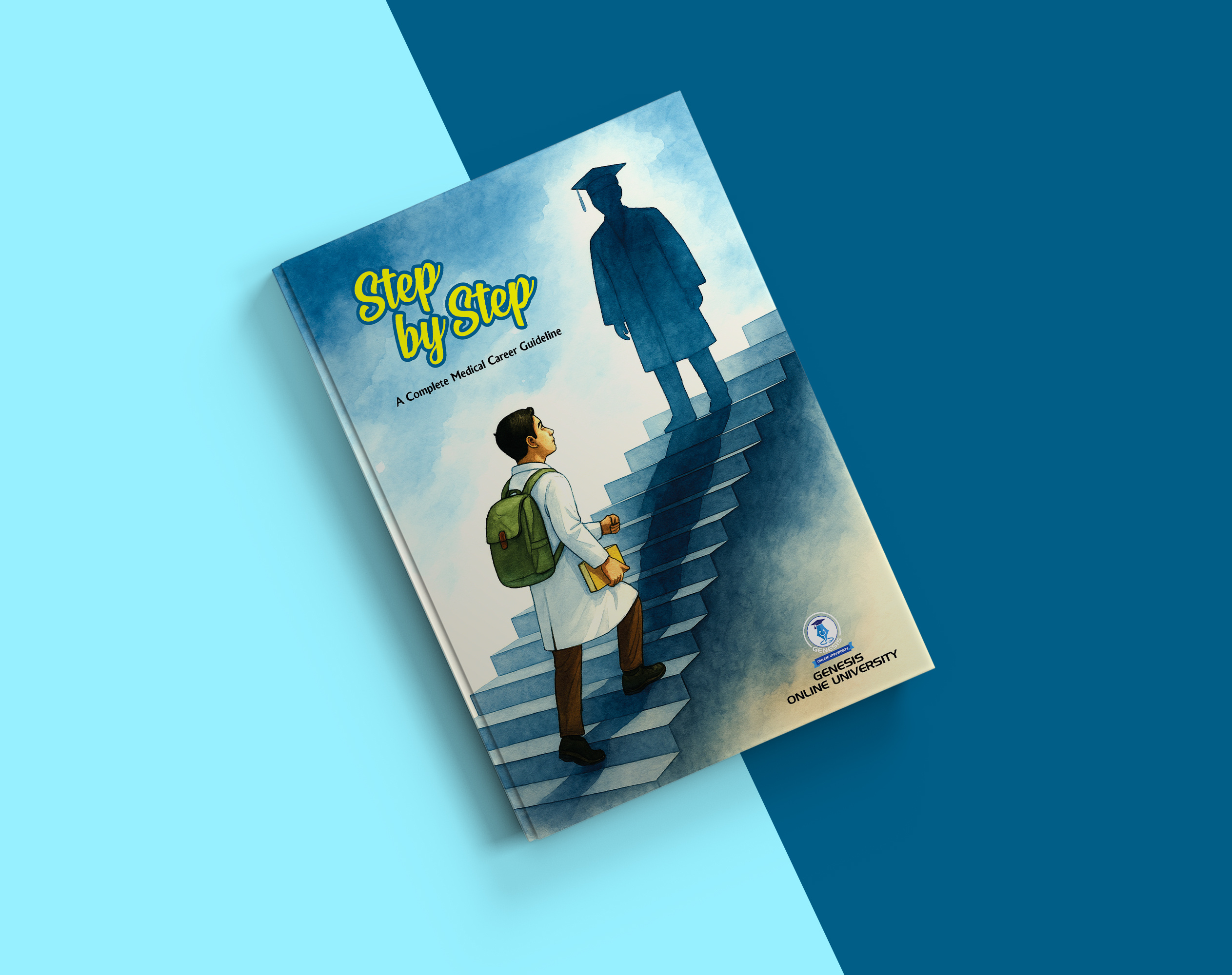 Step by Step – Medical Career Guideline Book Cover book cover design branding doctor graphic design medical books