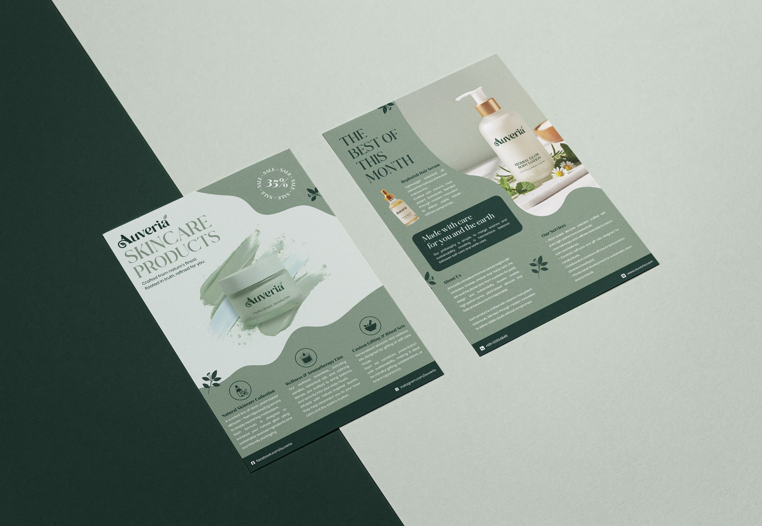 Flyer design branding flyer flyer design graphic design graphic designer skincare flyer