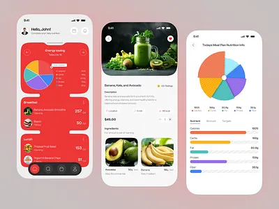 NutriPlan – Smart Meal Planner Mobile App Design aidesign budget planner cookbook designexploration fitnessapp food delivery app fooddesign health healthapp healthyeating ios mealplannerapp mobile app mobile design mobileappdesign nutrition nutritionapp tracking app uiuxdesign wellnessapp