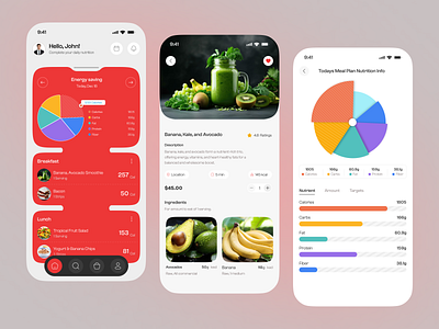 NutriPlan – Smart Meal Planner Mobile App Design aidesign budget planner cookbook designexploration fitnessapp food delivery app fooddesign health healthapp healthyeating ios mealplannerapp mobile app mobile design mobileappdesign nutrition nutritionapp tracking app uiuxdesign wellnessapp