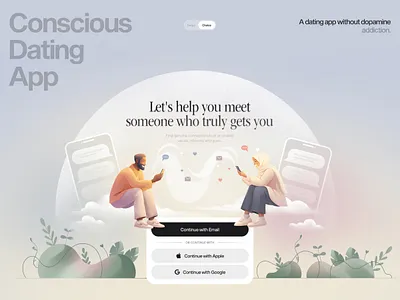 AI Dating App ai ai product design ai web app artificial intelligence dating hinge influencer landing page onboarding product design profile registration saas social startup tinder user experience user interface web design website