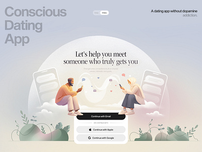 AI Dating App ai ai product design ai web app artificial intelligence dating hinge influencer landing page onboarding product design profile registration saas social startup tinder user experience user interface web design website