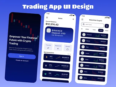 Trading App UI Design user friendly app