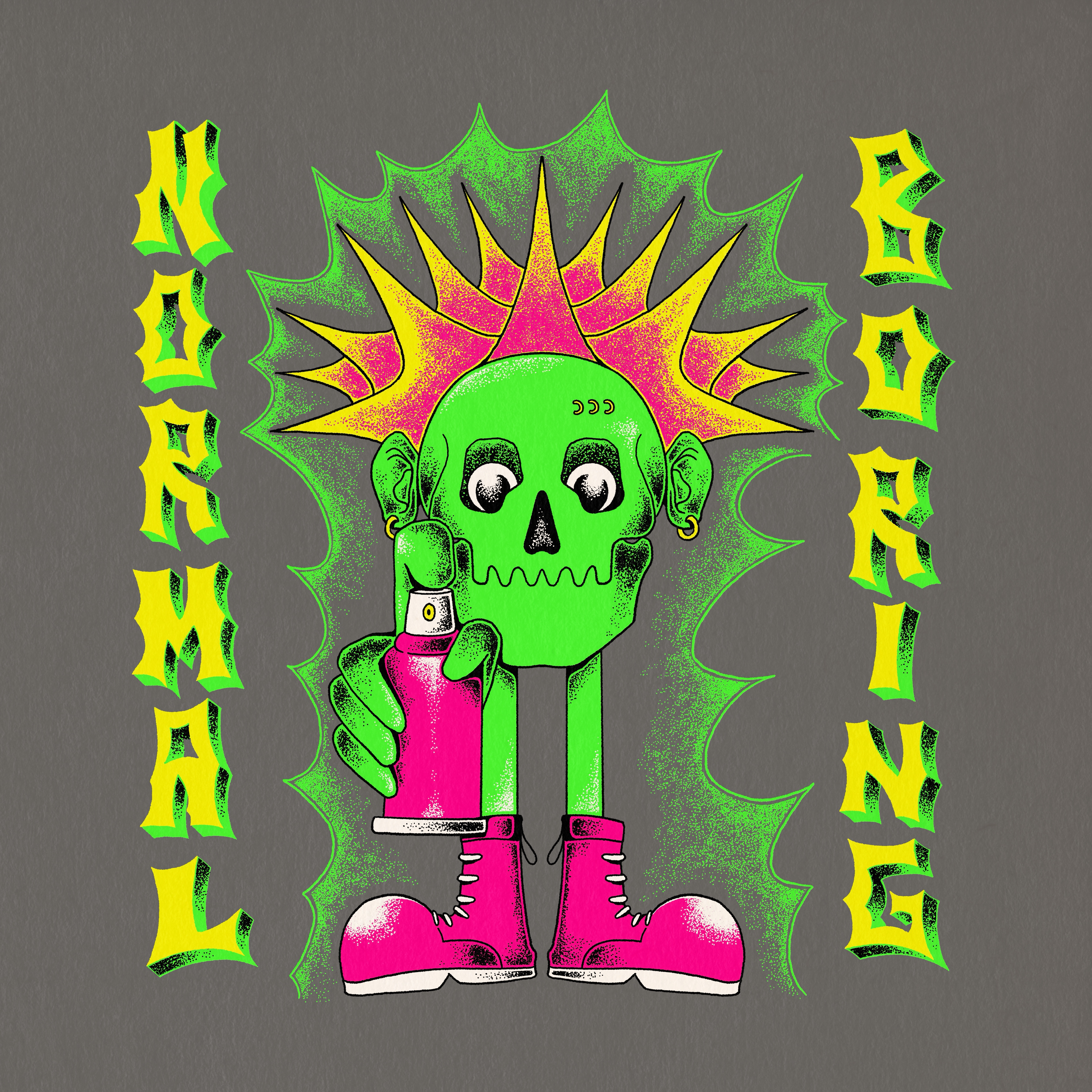 Normal is boring apparel band branding clothing design illustration nftart punk surrealism tees teesdesign tshirt
