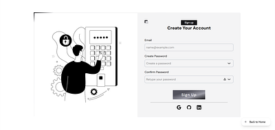 Sign Up Form Design - Day 62 of DailyUI auth from ui dailyui design form design graphic design light theme ui login form minimal ui modern ui retro ui sign up form sign up ui signup sleek ui ui ui design ui ux web design