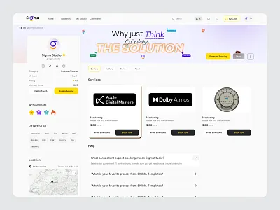 Profile Page | Freelance Marketplace UI Design dashboard freelance marketplace freelance music marketplace freelancer profile marketplace music artist product page ui ux uiuxdesign user profile web app web designer websitedesign