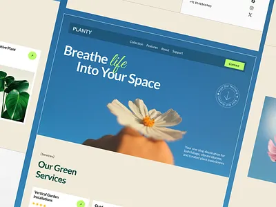 Planty | Landscape & Gardening Website figma gardening landing page landscape plant ui ui design uiux user experience user interface ux ux design web design website