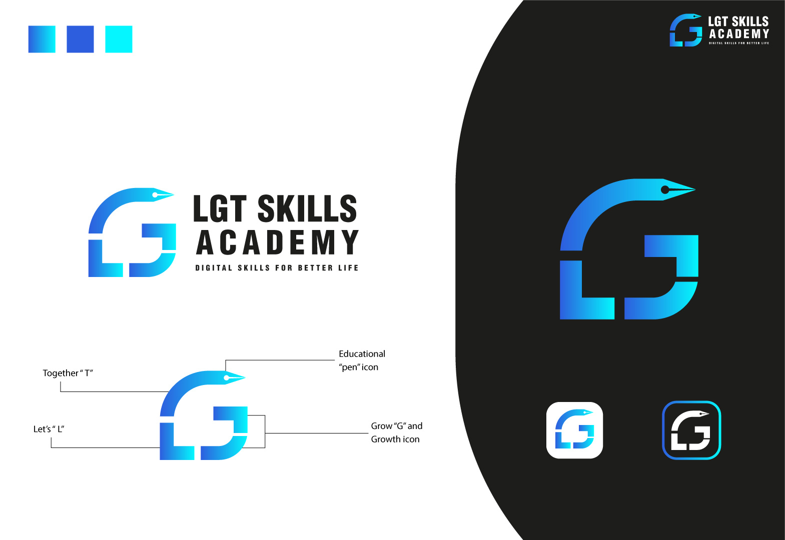 DIGITAL SKILLS ACADEMY LOGO academy logo brand identity branding digital logo logo logo design logos modern logo skills logo unique logo