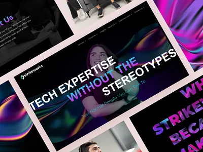 New web design for Strikeworks australia colourful freelancer krystlesvetlana web design