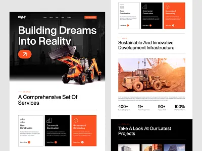 Construction Website UI UX Design architecture website branding construction construction company construction website contractor website figma figma design home improvement home remodeling interface landingpage plumbing website real estate ui uiux user experience ux website design