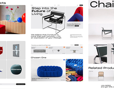 MODO - Modern Furniture ecommerce furniture landing landingpage sales shopping ui ux web website