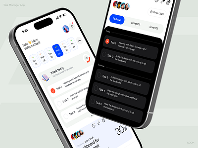Task Manager App adom app app design app ui management app design task app task app design task manager task manager app ui ux