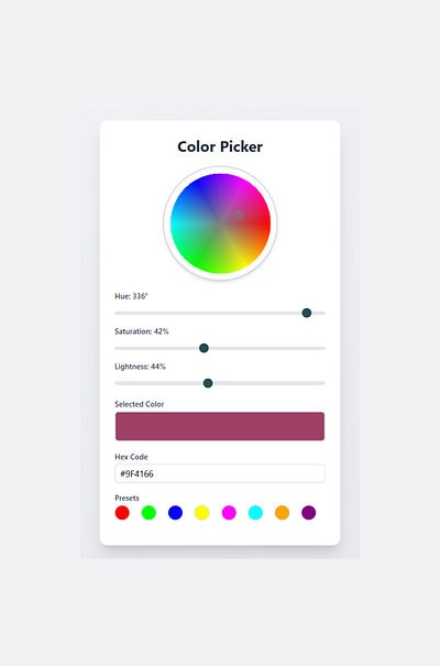 Custom Color Picker UI - Day 60 of DailyUI branding dailyui design graphic design illustration logo ui ui design ui ux web design
