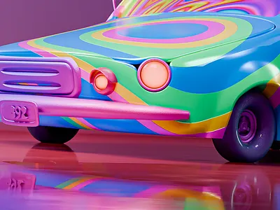 Stylized car 3d abstract blender car cartoon graphic design illustration maya motion graphics render rendering