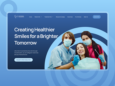 Orthodontic Care Website UI care dental health medical orthodontic care protfolio redesign uidesign uiux webdesign website webui