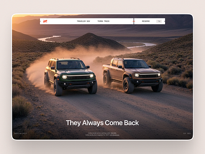 Landing Page Design For Electric trucks auto automobile automotive car landing page car rental drive electric trucks luxury car technology traveler truck ui design ux design vehicle web design