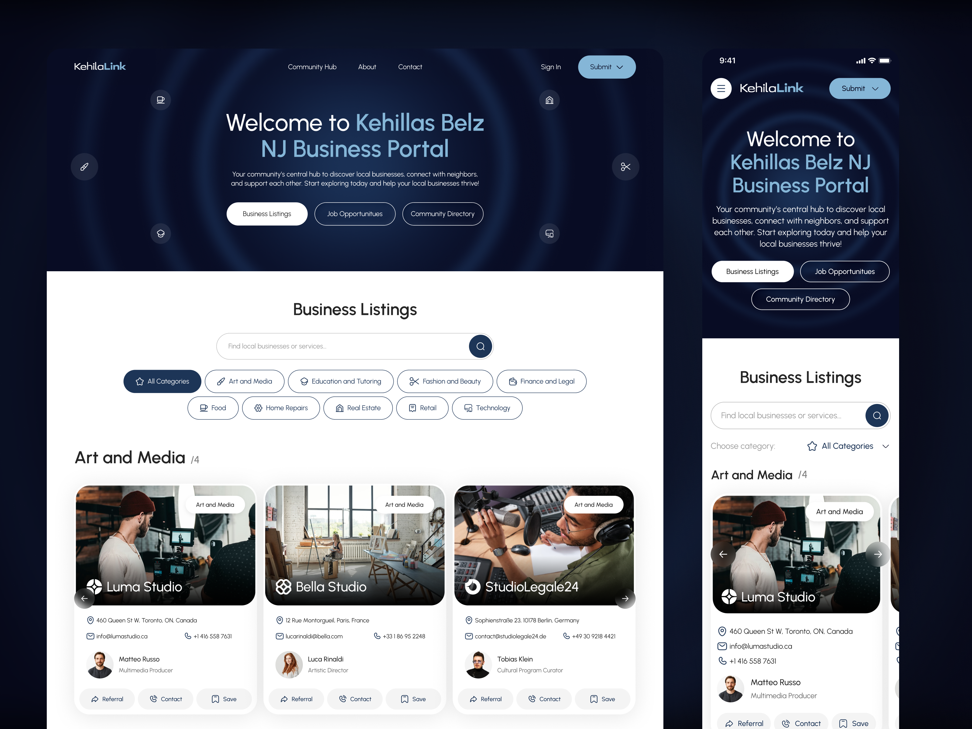 Business Portal UI/UX Design