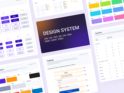 Design System brand brand guidelines branding buttons clean colors components design design system grid interface logo responsive spacing style guide typography ui ui elements ui kit ux