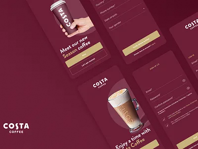 Costa Coffee UAE beverages branding card chart coffee costacoffee culinary dashboad dashboard design food graphic design illustration logo mobileapp prodcutdesign ui userinterface