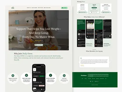 The Daily Ontra – Wellness & Healthy Living Platform app concept clean layout clean ui consistency design habit website healthy living lifestyle design mindfulness minimal design modern website product design self care ui ui design ux design web design wellness website