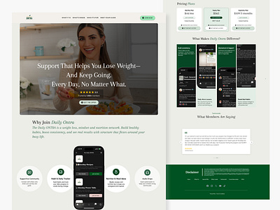 The Daily Ontra – Wellness & Healthy Living Platform app concept clean layout clean ui consistency design habit website healthy living lifestyle design mindfulness minimal design modern website product design self care ui ui design ux design web design wellness website