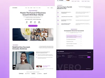 Live Event Registration Landing Page animation clean cleandesign design event eventonline eventwebsite interface landingpage minimal registration ui uiux userinterface ux webinar zoom